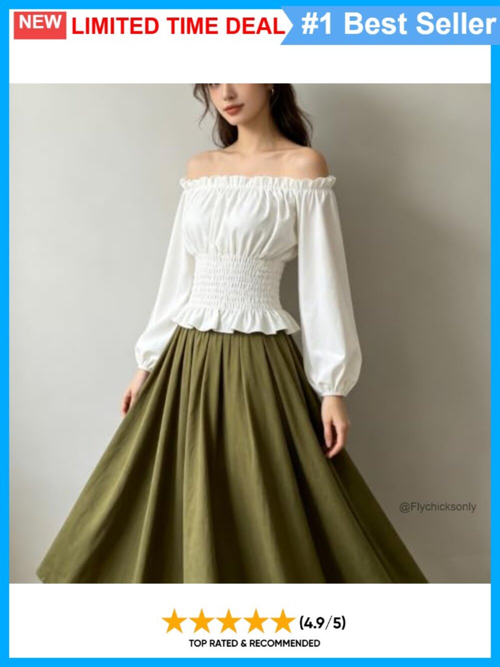 Off Shoulder Peasant Blouse Ruffle Renaissance Pirate Top - Picture 2 of 6